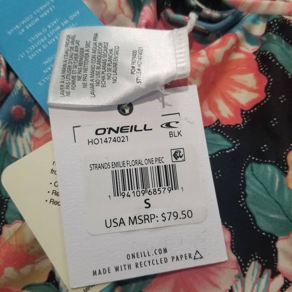 O'Neill Strands Emilie Floral One Piece Size Small - Picture 8 of 10